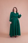 Zümrüt Büyük Beden Uzun Elbise
