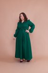 Zümrüt Büyük Beden Uzun Elbise