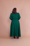 Zümrüt Büyük Beden Uzun Elbise