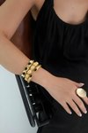 Gold Siyah Abiye Işıltısı Bileklik