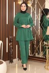 Zümrüt İkili İnci Detaylı Tesettür Takım