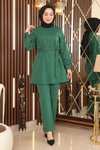 Zümrüt İkili İnci Detaylı Tesettür Takım