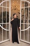 Siyah Garnili Tesettür Elbise