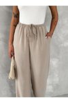 Bej Oversize Aerobin Pantolon