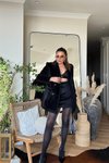 Siyah Mini Kürk Kumaş Etek