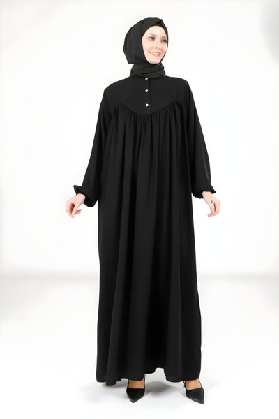 Siyah Salaş Tesettür Elbise