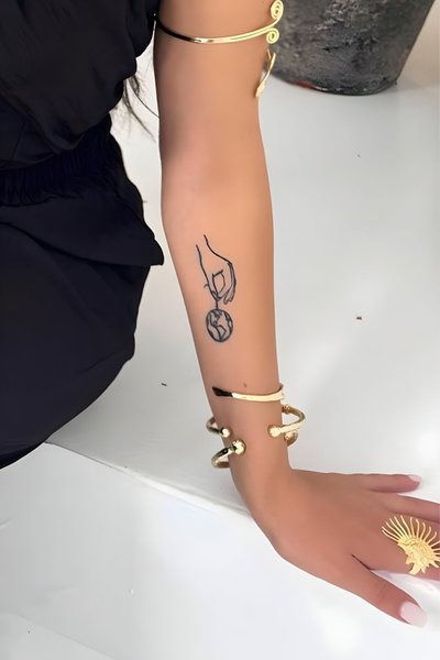 Gold Kırık Işık Bileklik