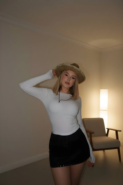 Mini Suede Eyelet-Detail Skirt - Black