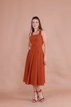 Tarçın Midi Kare Yaka Elbise