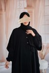 Siyah İkili Takım Tesettür Elbise