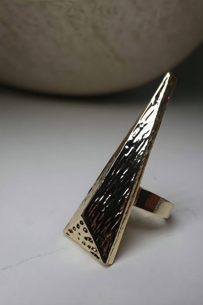 Three-Dimensional Ring - Gold