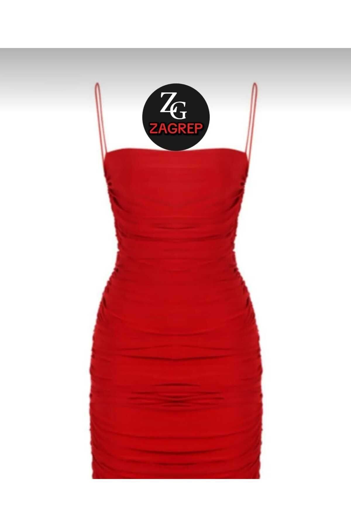 Mini Ruched Draped Strapless Evening Dress - Red - Zagrep
