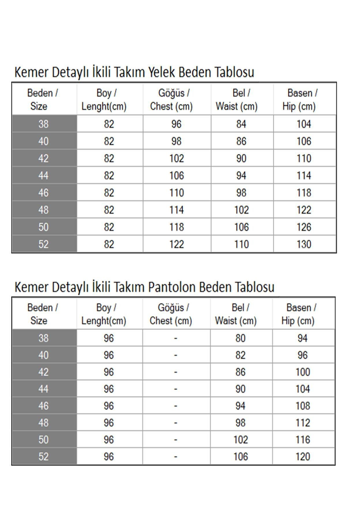 Two-Piece Belt-Detailed Modest Set - Indigo - Modamihram
