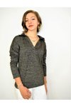 Antrasit Polo Yaka Bluz