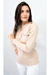Kaşkorse Fitilli Taş Apoletli Düğmeli Bluz