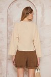 Taş Müslin Salaş Kruvaze Bel Bağcıklı Bluz
