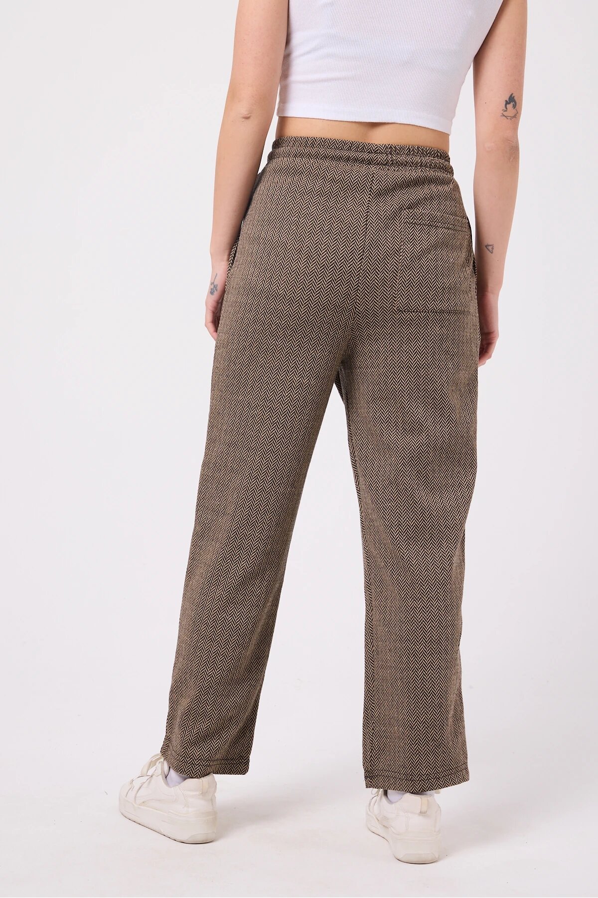Baggy Belted Pants - Beige - MEXICO SUPERBLUE