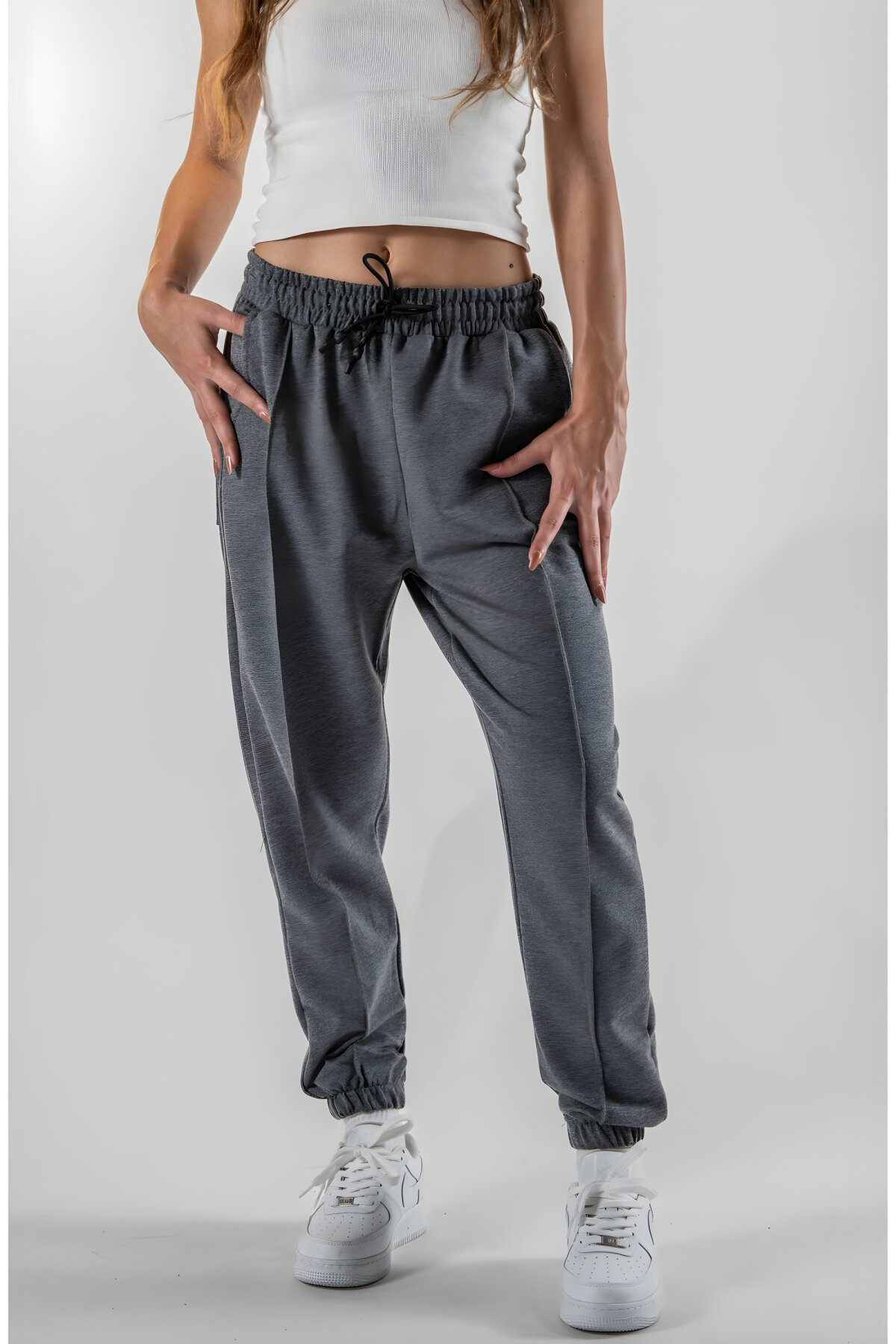 Jogger Elasticated Hem Pants - Smoked Gray - MEXICO SUPERBLUE