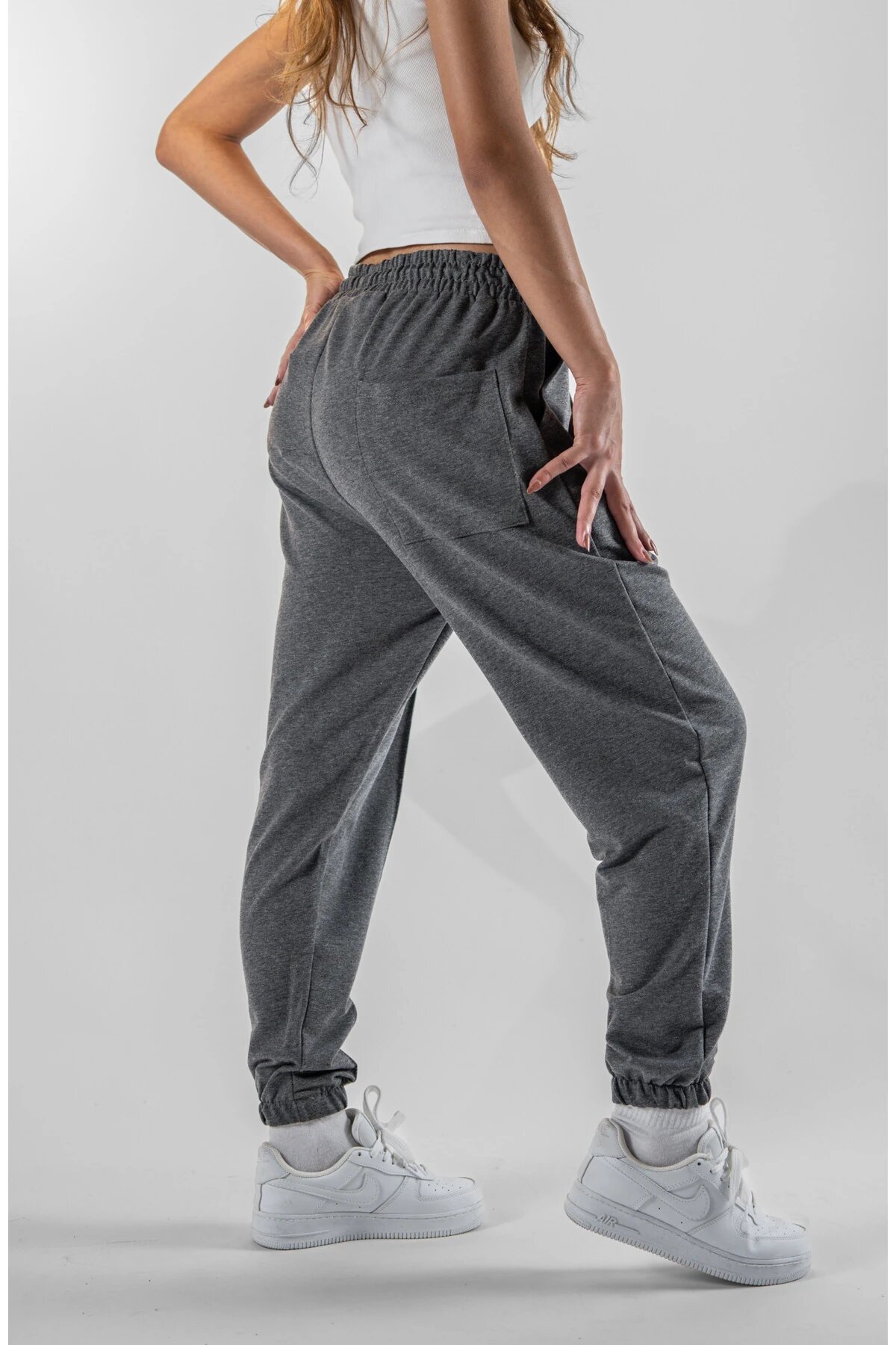 Jogger Elasticated Hem Pants - Smoked Gray - MEXICO SUPERBLUE