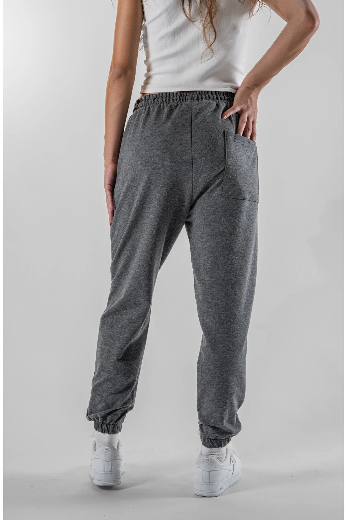 Jogger Elasticated Hem Pants - Smoked Gray - MEXICO SUPERBLUE
