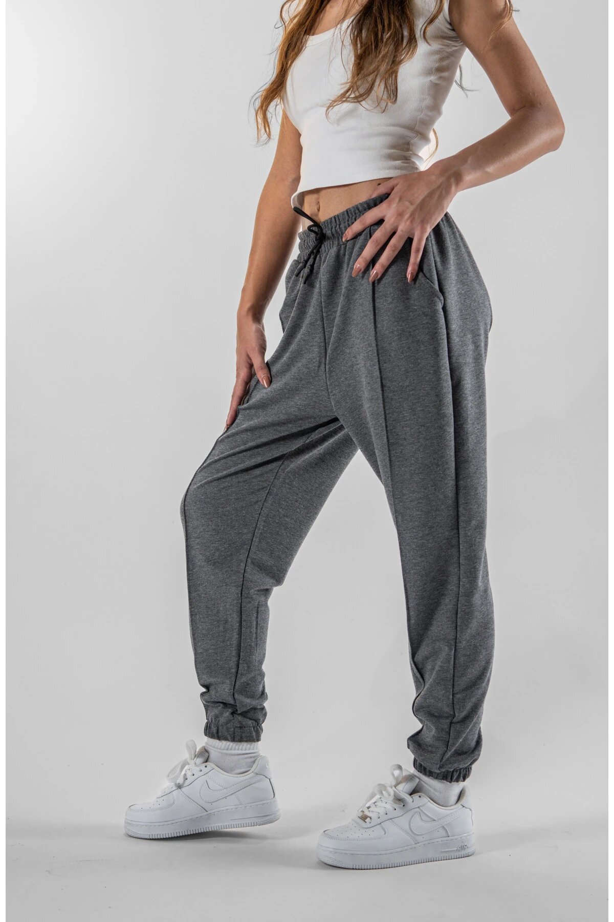 Jogger Elasticated Hem Pants - Smoked Gray - MEXICO SUPERBLUE