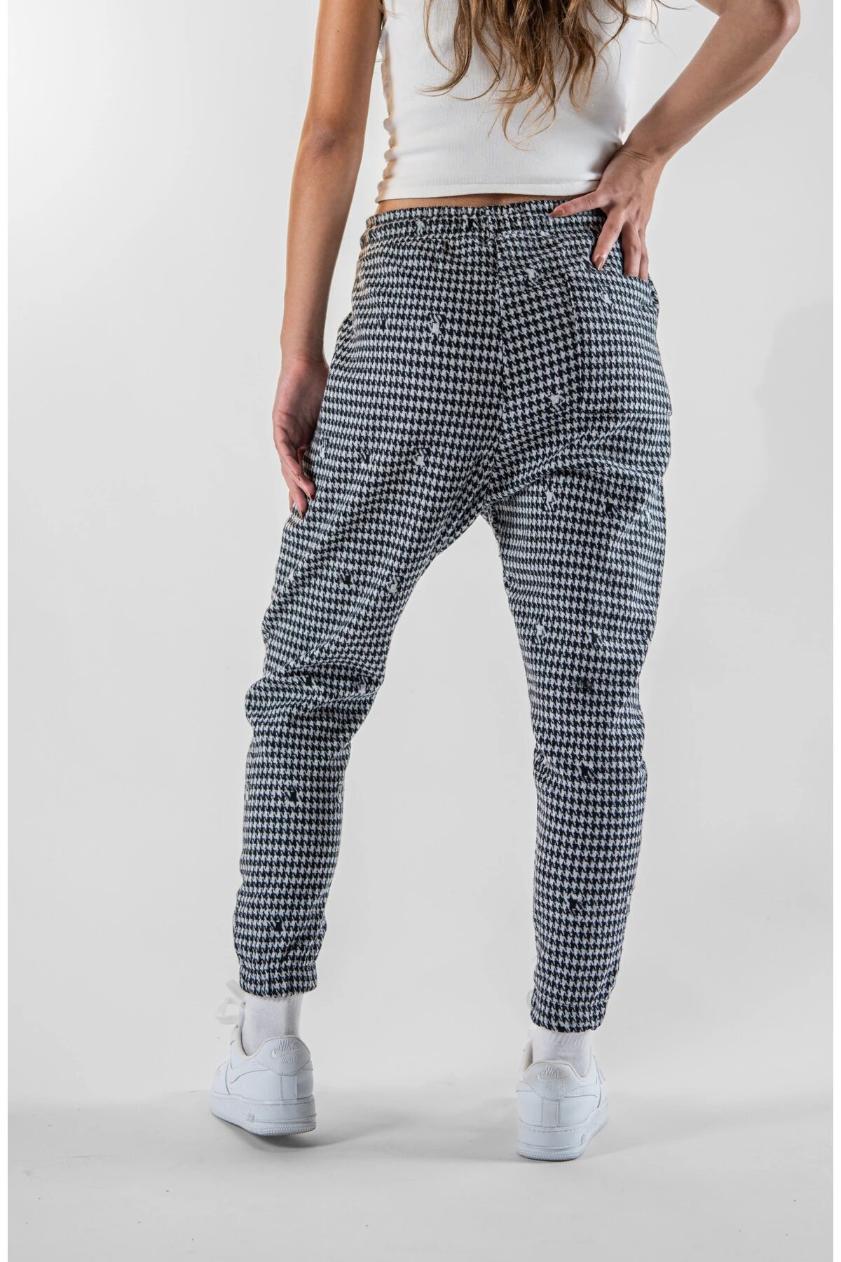Jogger Jacquard Elasticated Cuff Pants - Gray - MEXICO SUPERBLUE