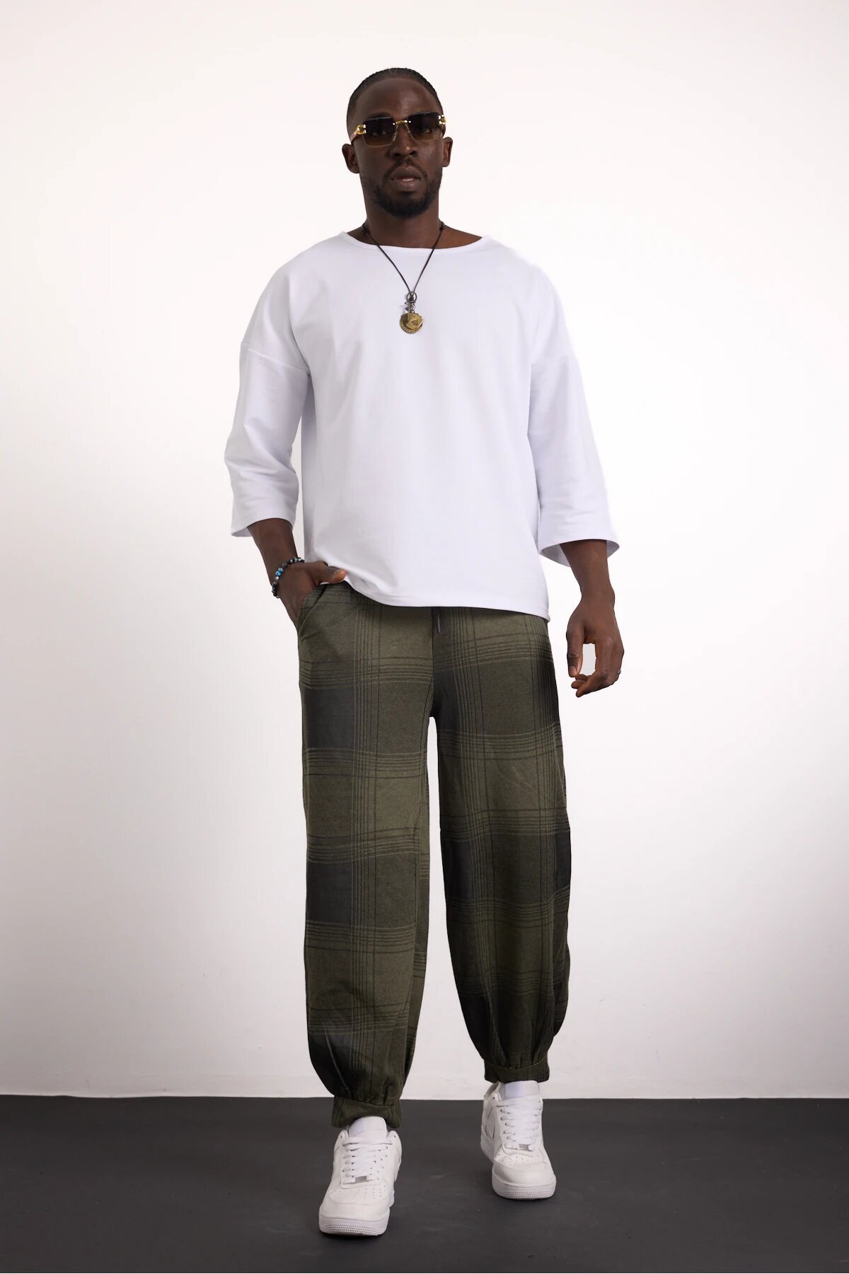 Unisex Sporty Jogger Pants - Khaki - MEXICO SUPERBLUE