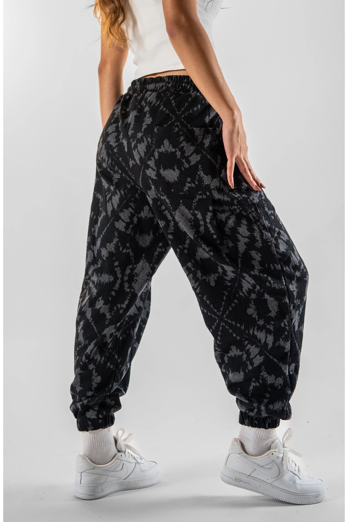 Jogger Jacquard Single Pleated Pants - Black - MEXICO SUPERBLUE