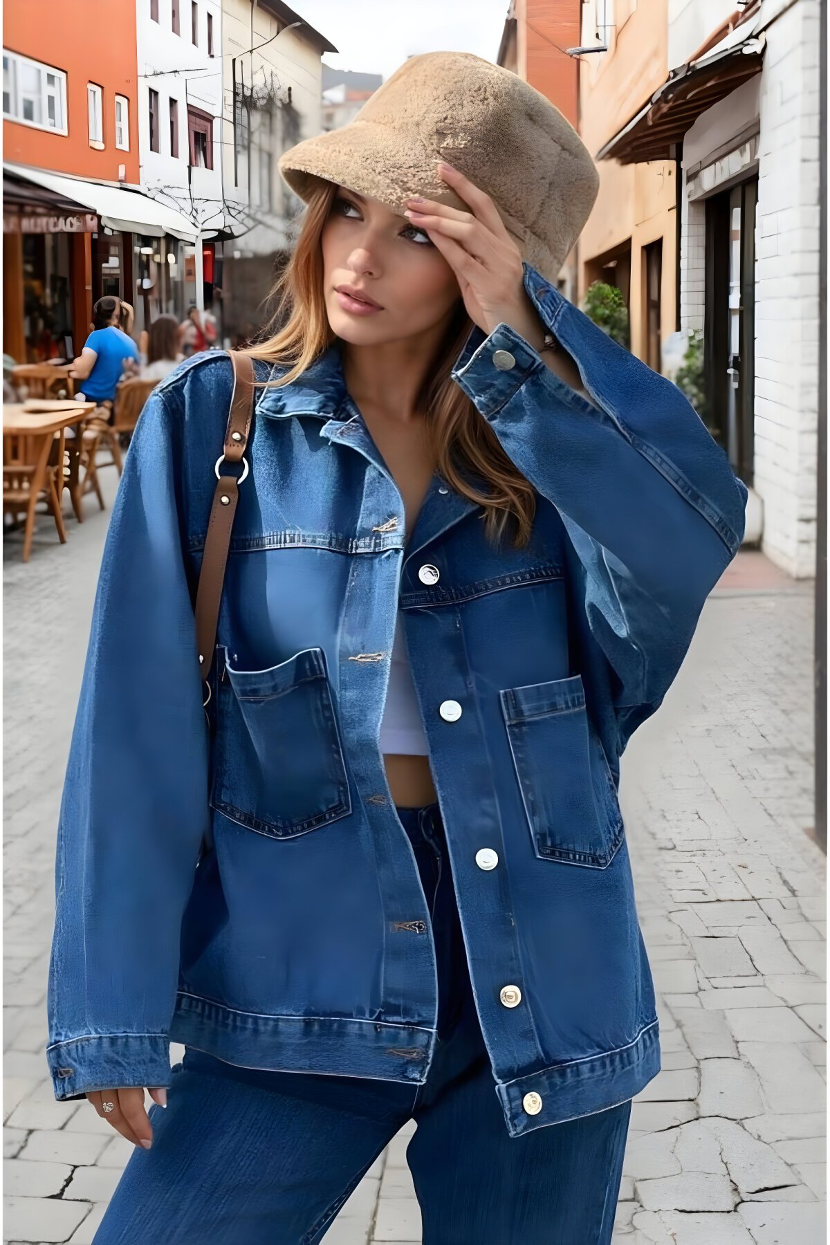 Denim Jacket - Blue - Pasaklı Giyim