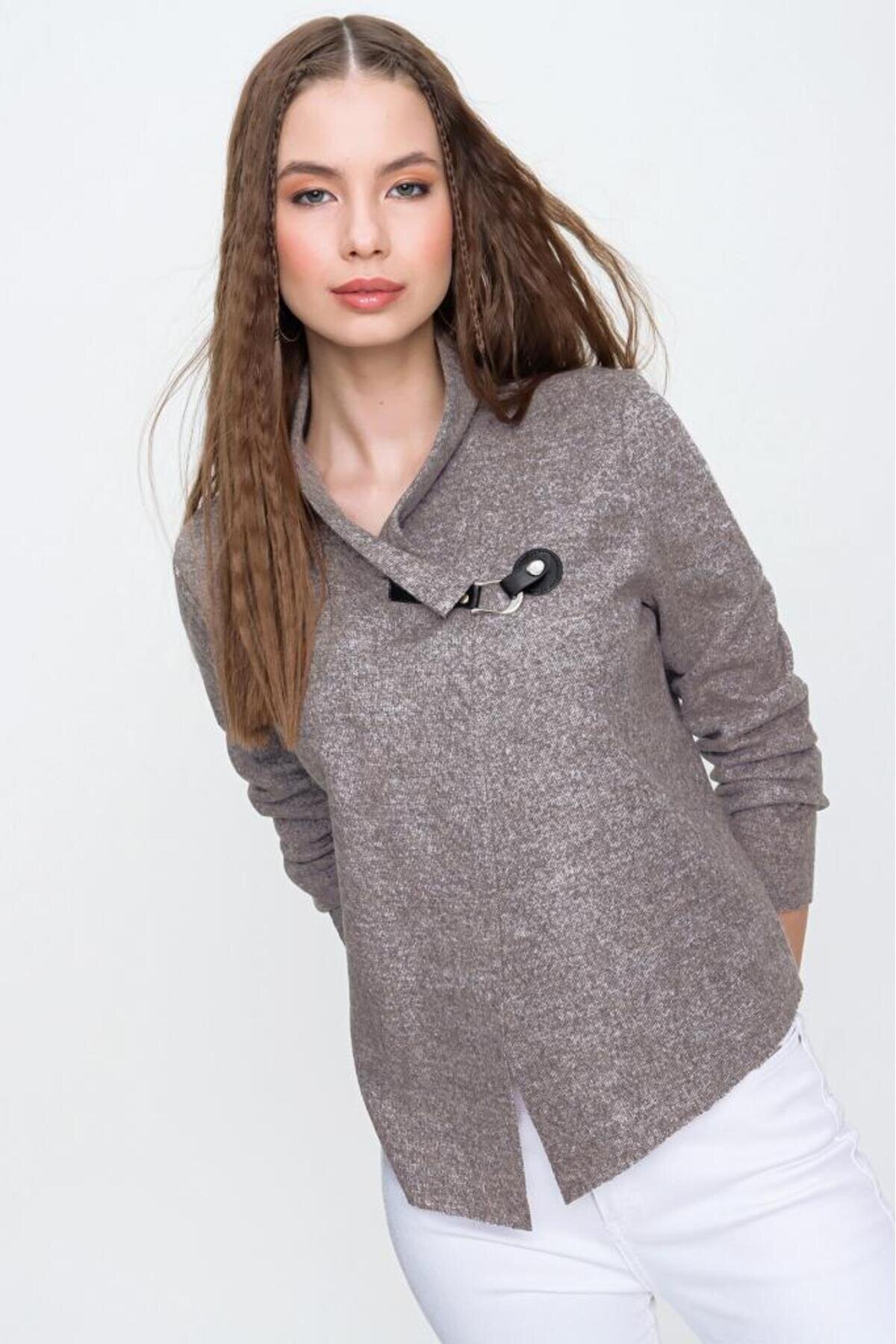 Long Sleeved Laser Cut Jacket - Powder - Pasaklı Giyim