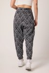 Gri Desenli Jakar Sokak Tarzı Spor Şalvar Pantolon