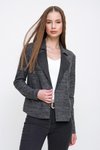Antrasit Kendinden Dokulu Uzun Kollu Yumoş Triko Ceket