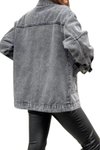 Gri Oversize Kot Ceket