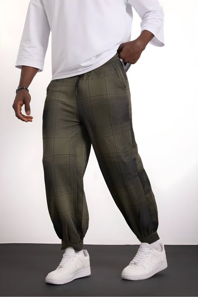 بنطلون جوجر رياضي للجنسين كاكي