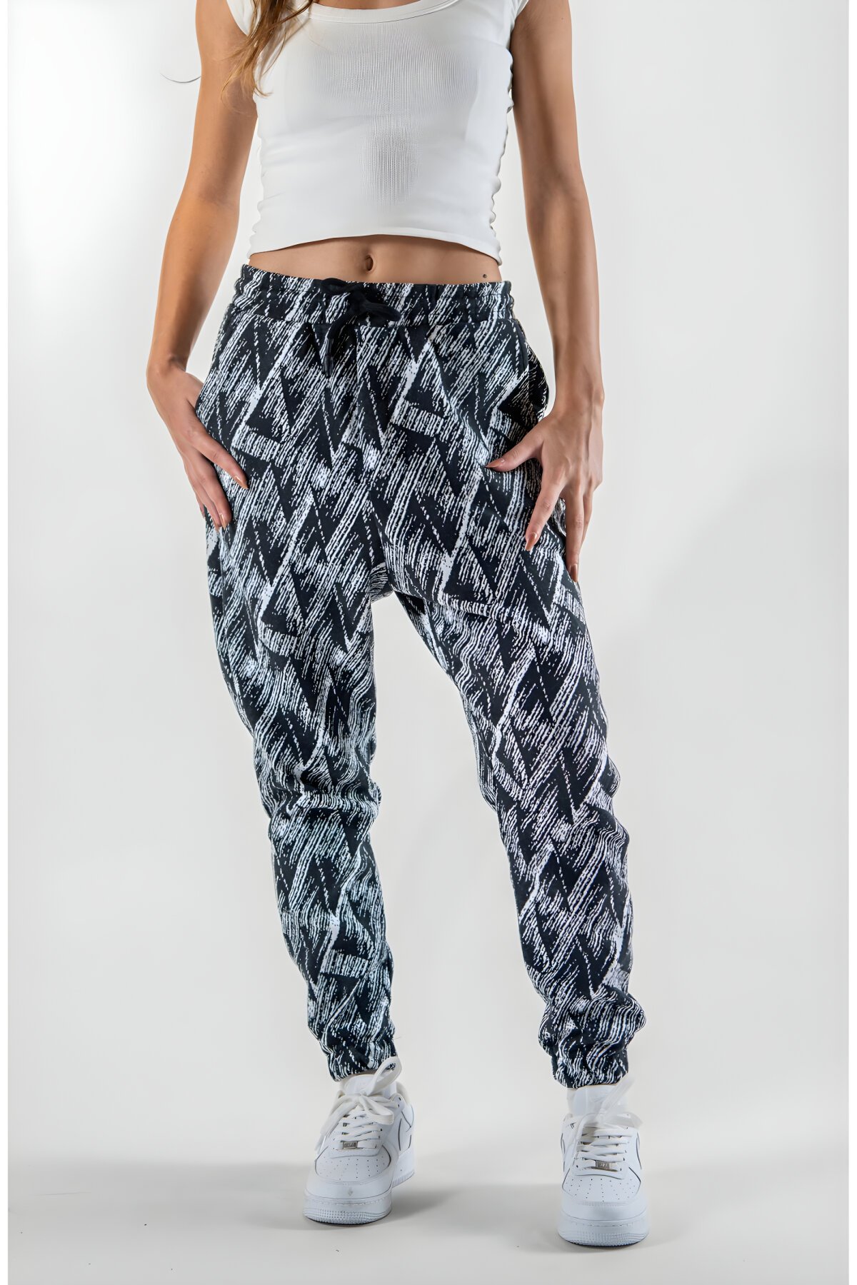 بنطلون جوغر رمادي جاكار بحواف مطاطية - MEXICO SUPERBLUE