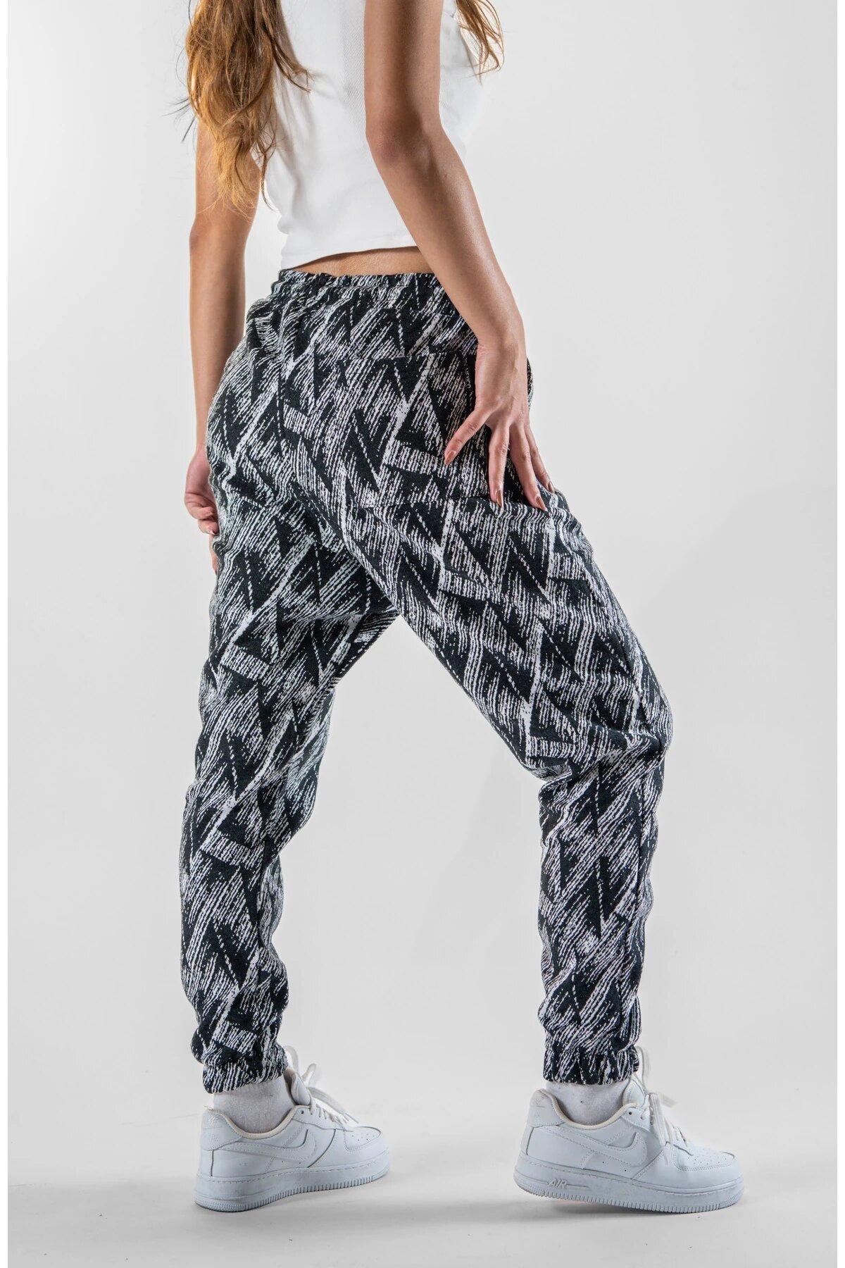 Jogger Jacquard Elastic Hem Pants - Gray - MEXICO SUPERBLUE