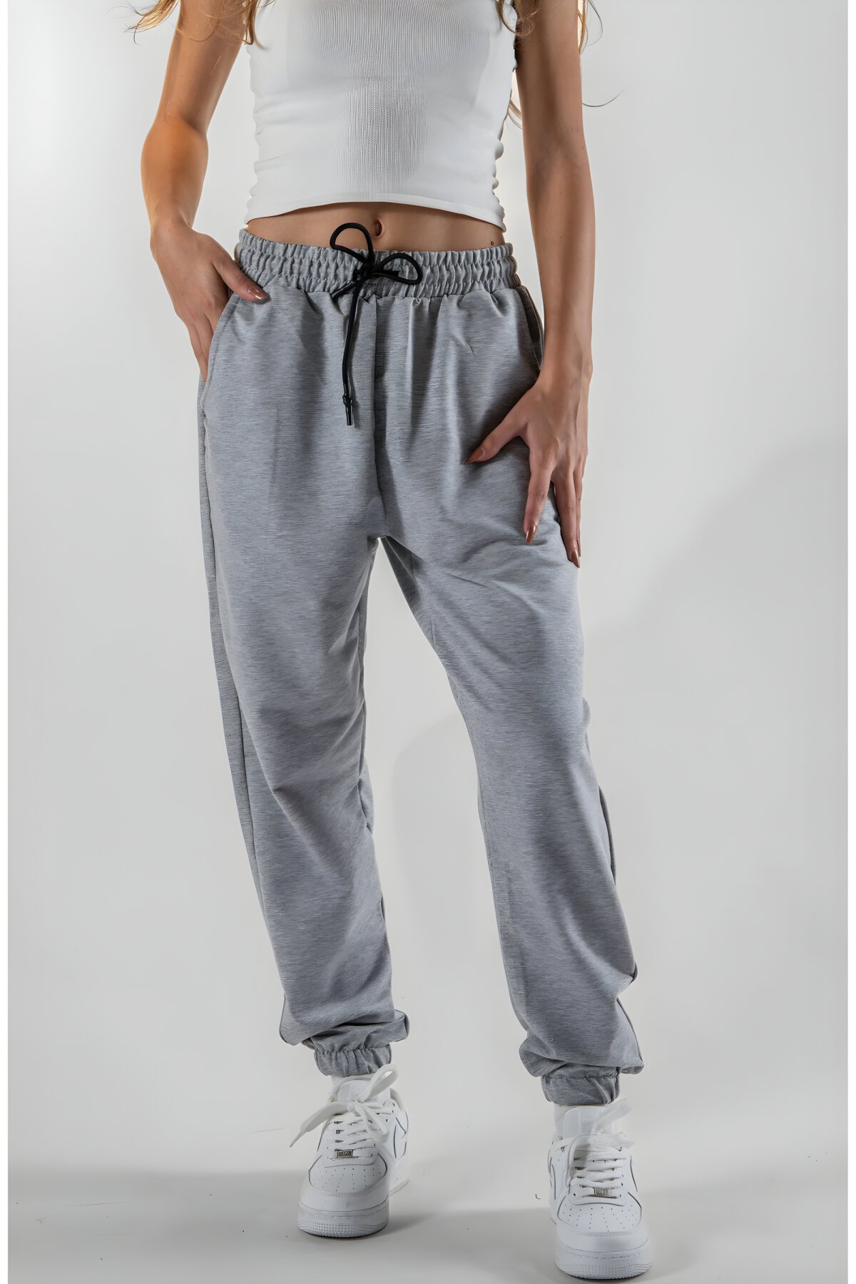 Jogger Elasticated Hem Pants - Gray - MEXICO SUPERBLUE