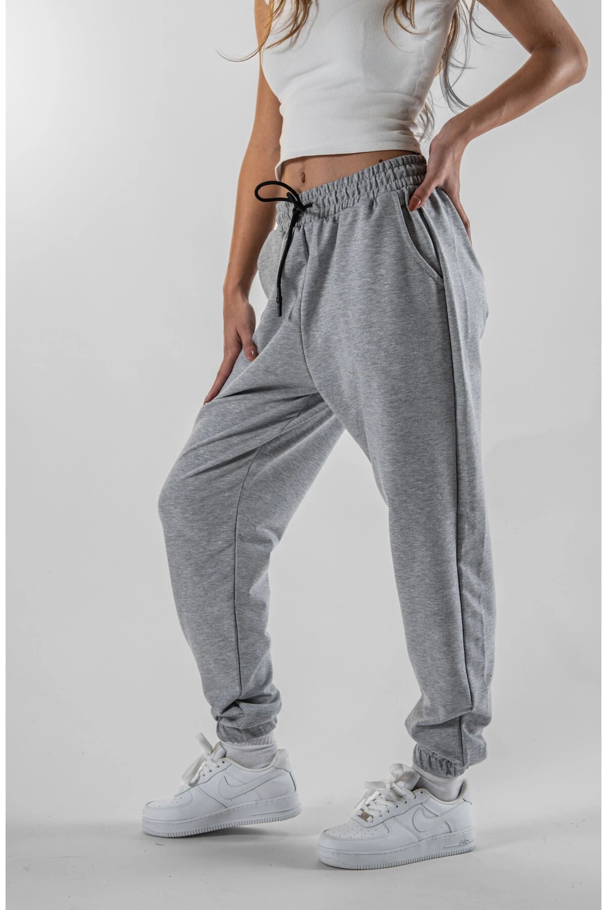 Jogger Elasticated Hem Pants - Gray - MEXICO SUPERBLUE