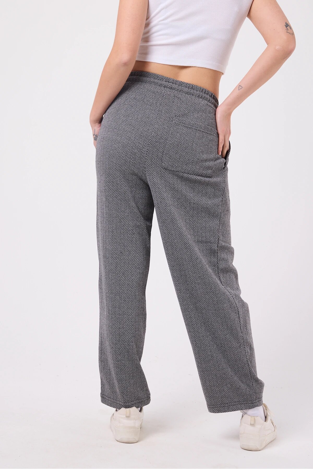 Baggy Street Style Belted Pants - Grey - MEXICO SUPERBLUE