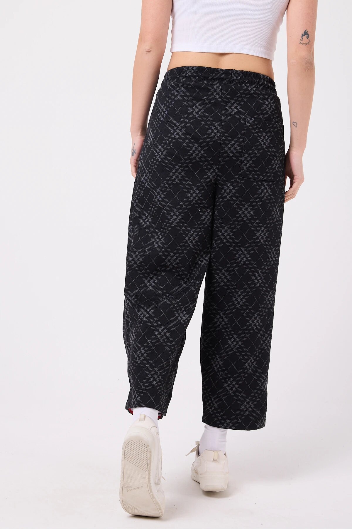 Street Style Baggy Leg Detail Pants - Gray - MEXICO SUPERBLUE
