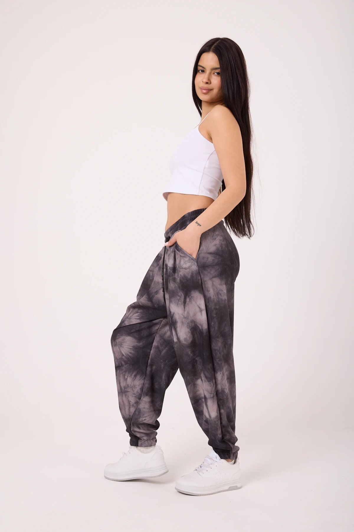 Street Style Sporty Harem Pants - Gray - MEXICO SUPERBLUE