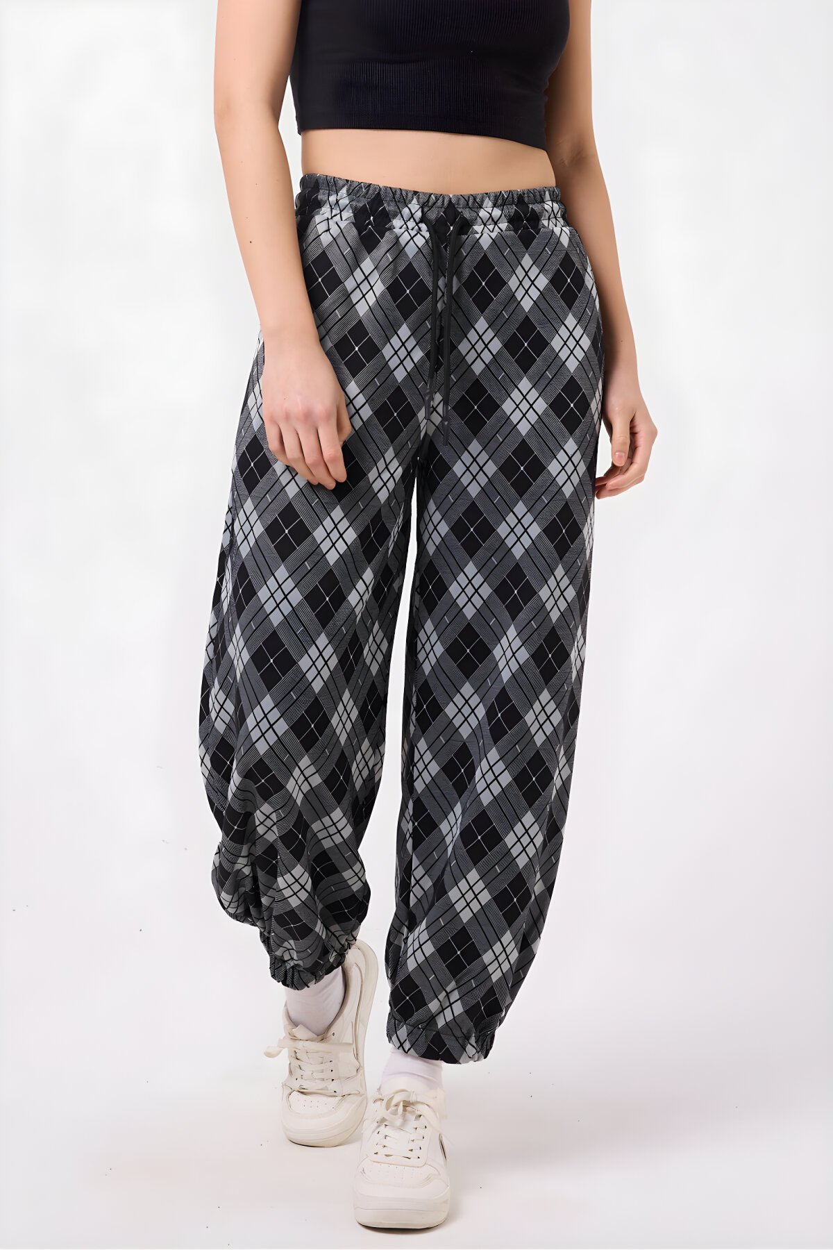 بنطلون واسع فضي بحاشية مطاطية - MEXICO SUPERBLUE