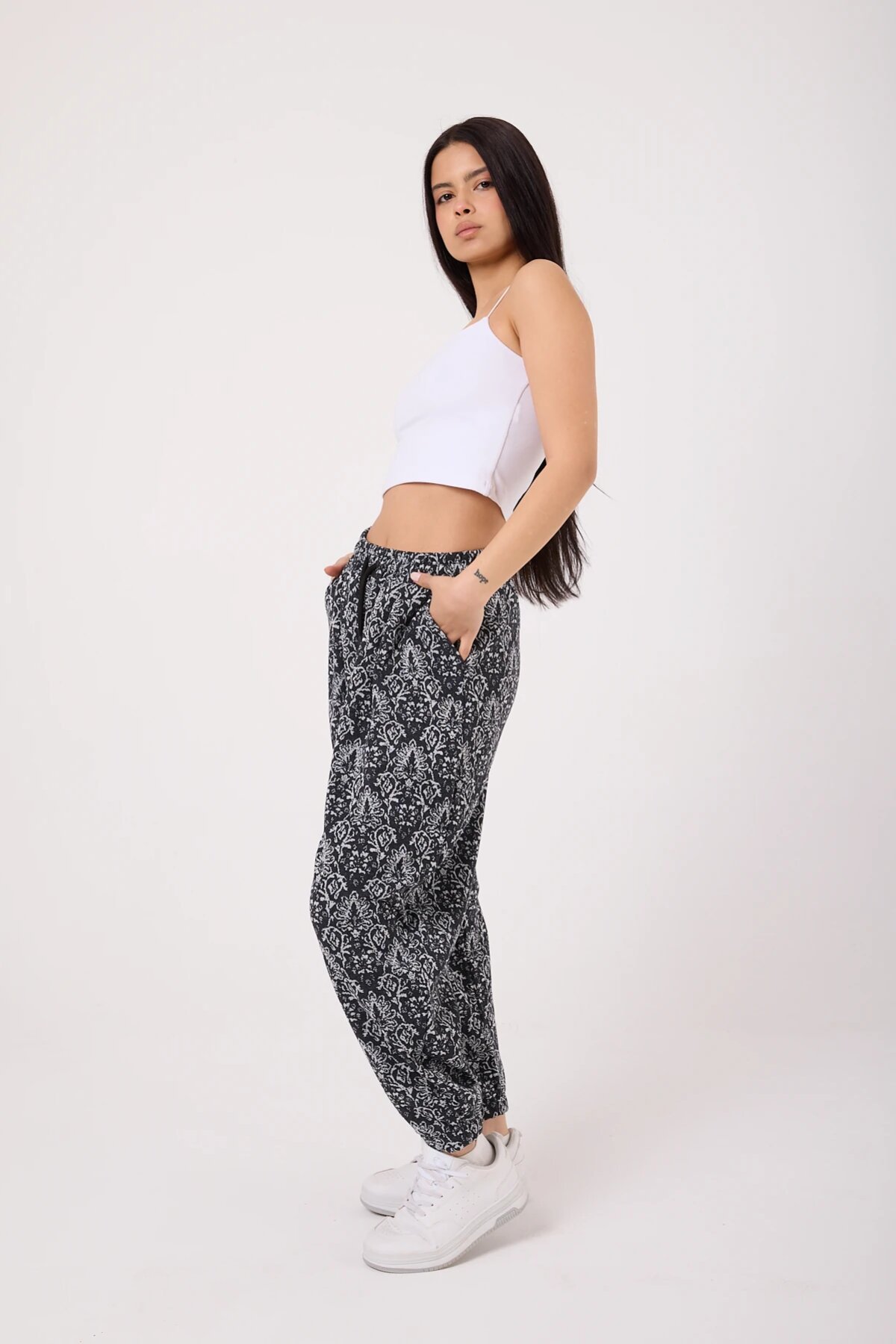 Sport Baguette Silver Printed Pants - Silver - MEXICO SUPERBLUE