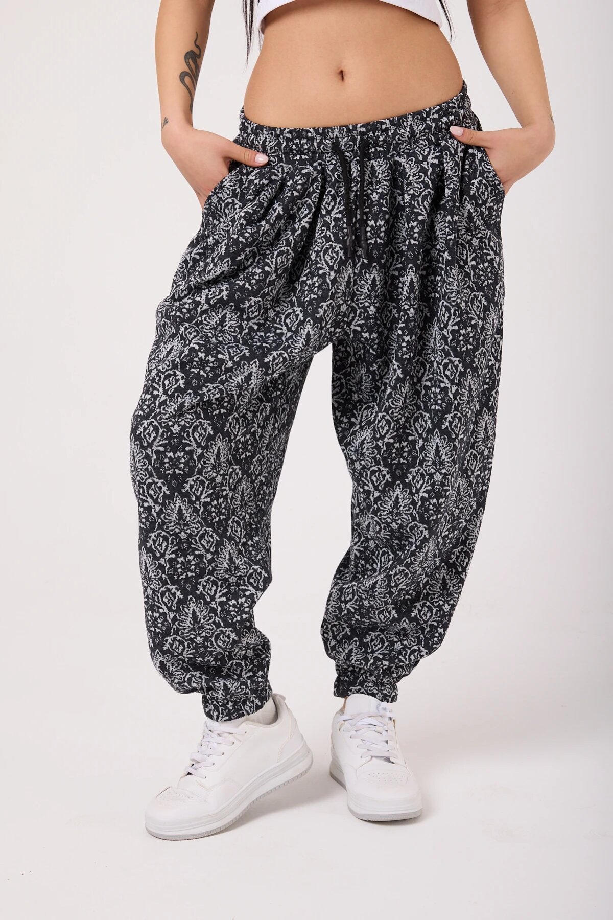 Sport Baguette Silver Printed Pants - Silver - MEXICO SUPERBLUE