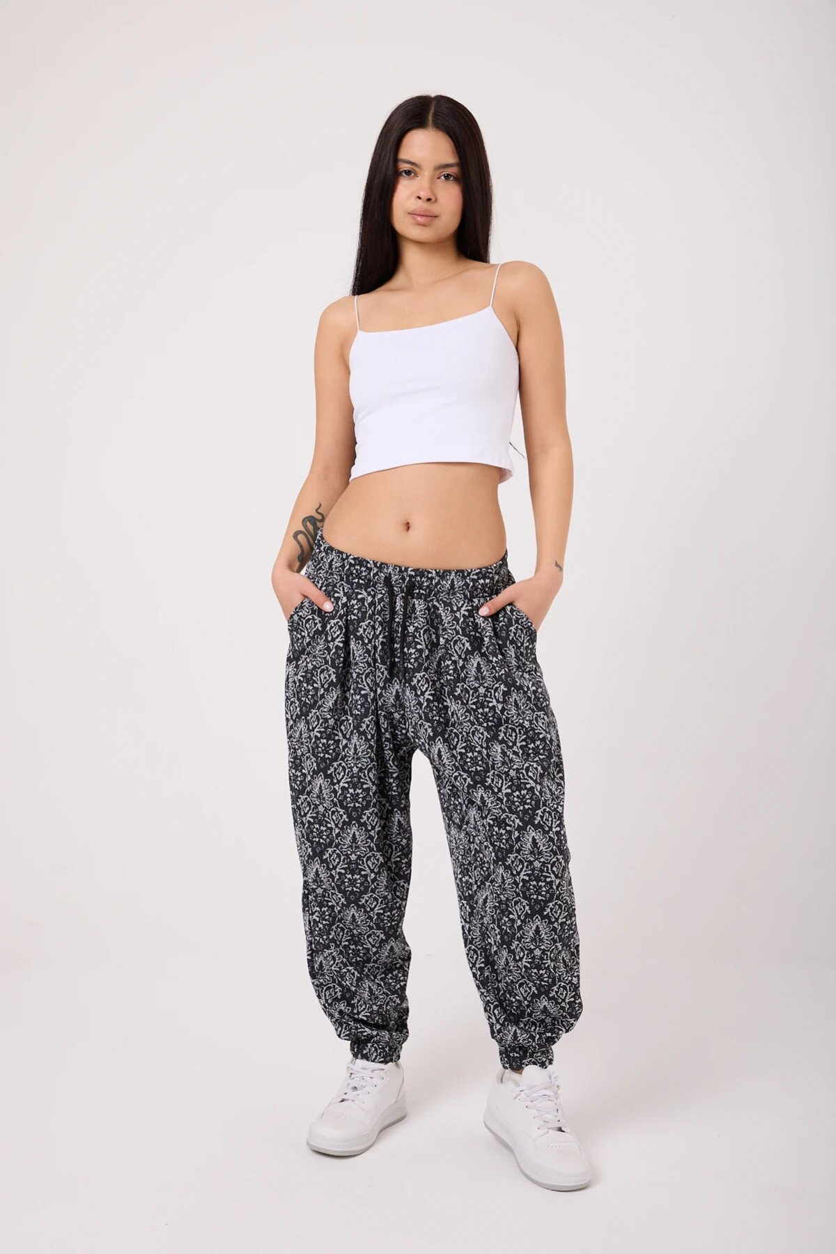 Sport Baguette Silver Printed Pants - Silver - MEXICO SUPERBLUE