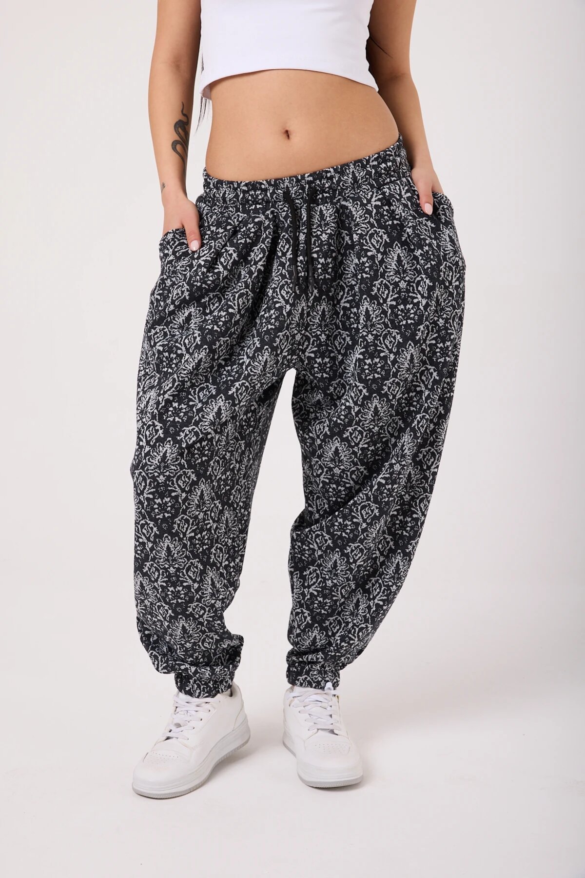 Sport Baguette Silver Printed Pants - Silver - MEXICO SUPERBLUE