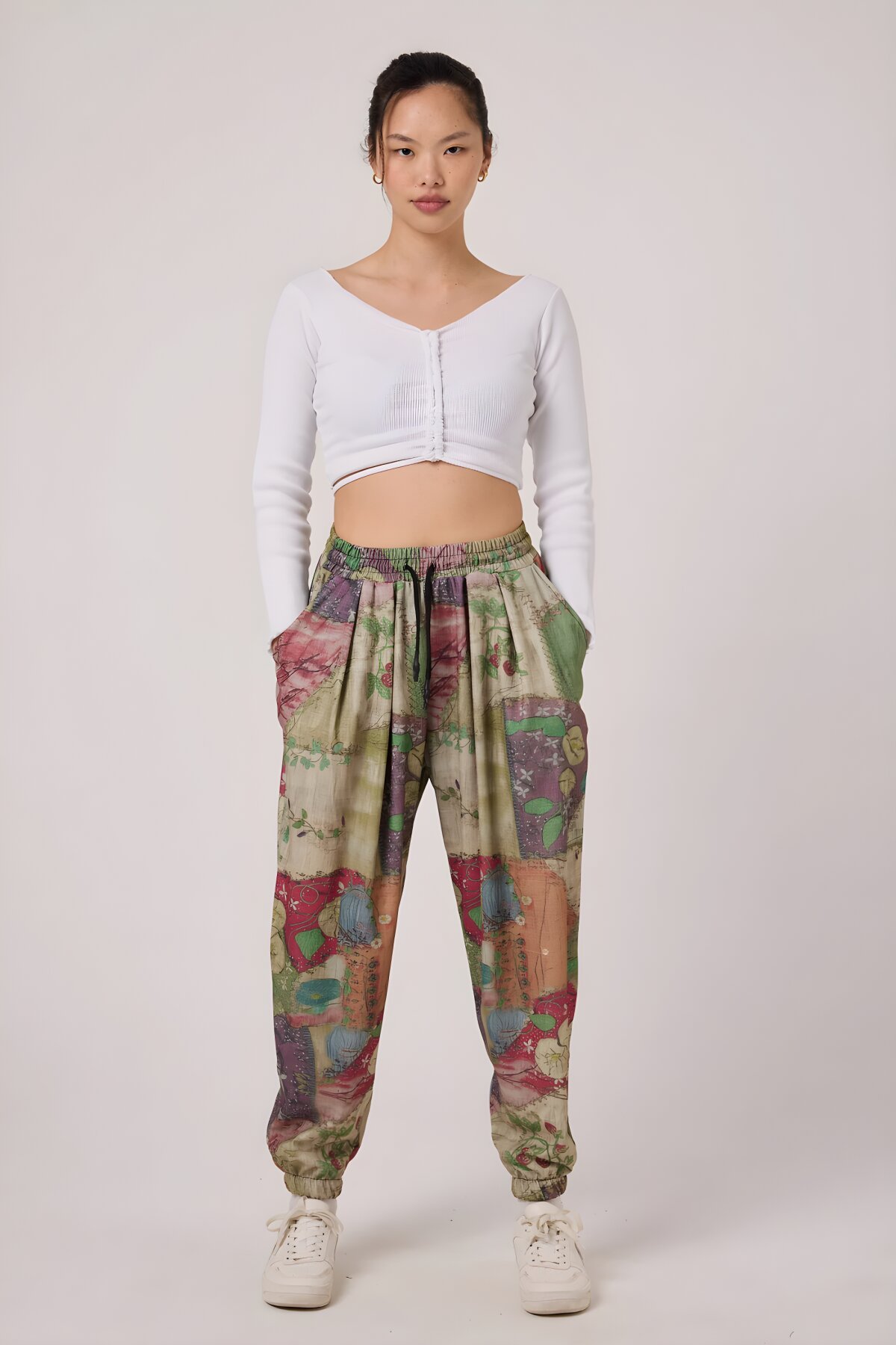 بنطلون شروال رياضي كاكي مطبوع قماش مجعد - MEXICO SUPERBLUE