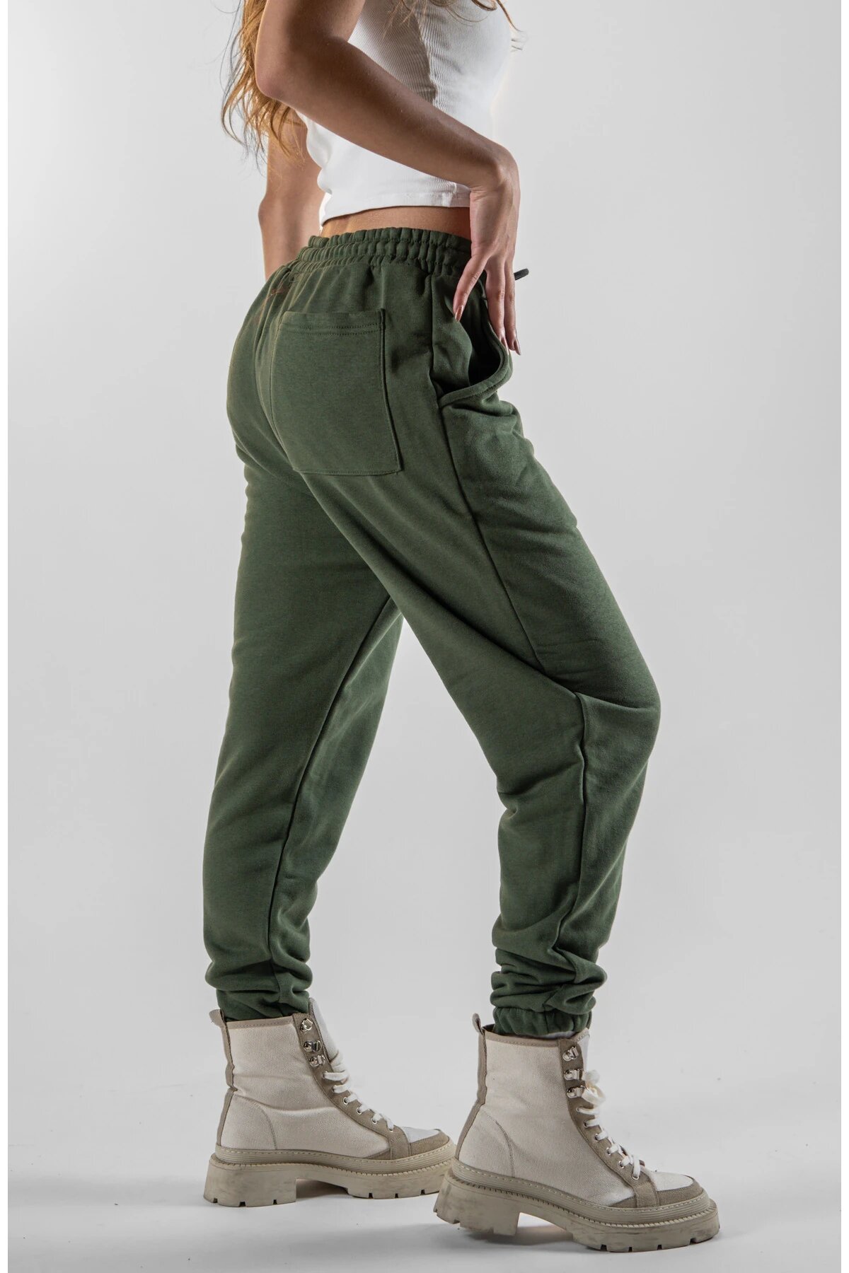 Jogger Elastic-Hem Pants - Khaki - MEXICO SUPERBLUE