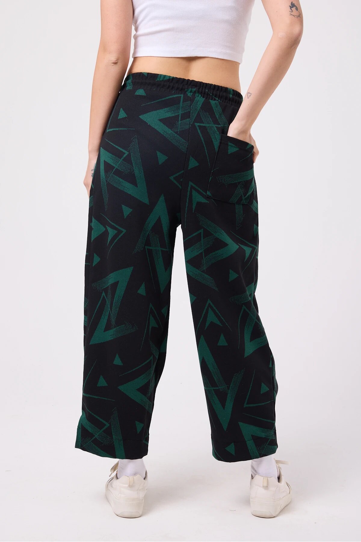 Street Style Baggy Hem-Detail Pants - Khaki - MEXICO SUPERBLUE
