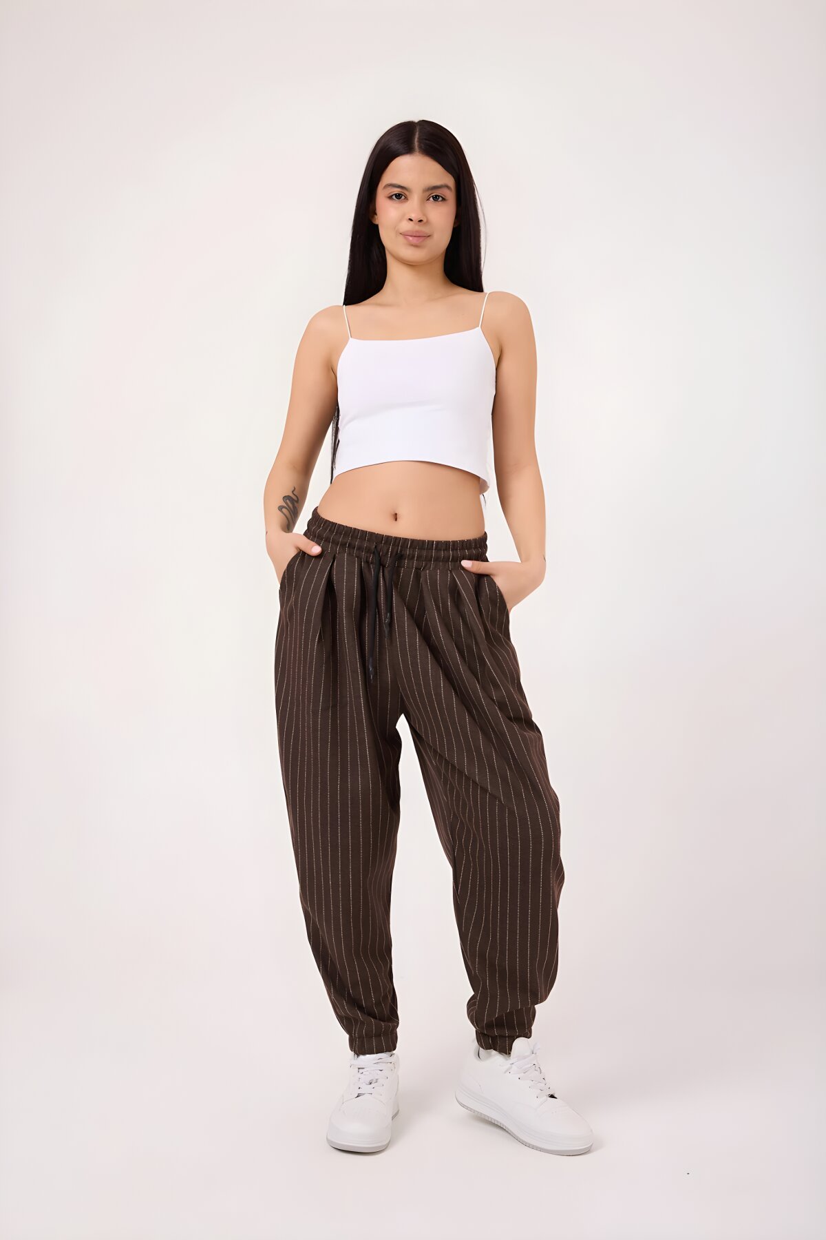 بنطلون شروال رياضي بني مخطط - MEXICO SUPERBLUE